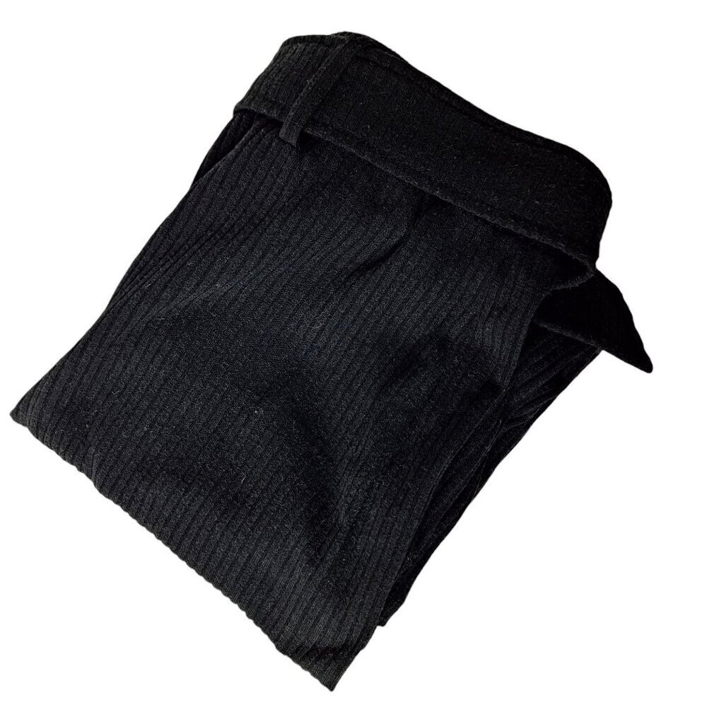 June & Hudson Black Ribbed Pencil Skirt Small